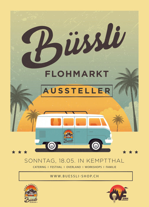 Aussteller-Ticket für den 2. Schweizer Büssli-Flohmarkt 2025 am Sonntag, 18.05.2025, in Kemptthal (ZH)