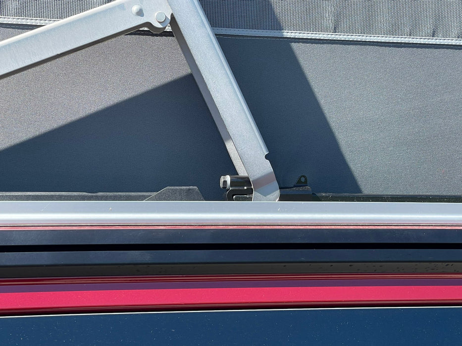 Locking mechanism for the electro-hydraulic pop-up roof of the California Ocean "Roof Lock"