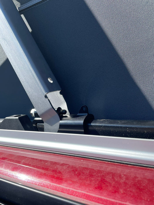 Locking mechanism for the electro-hydraulic pop-up roof of the California Ocean "Roof Lock"