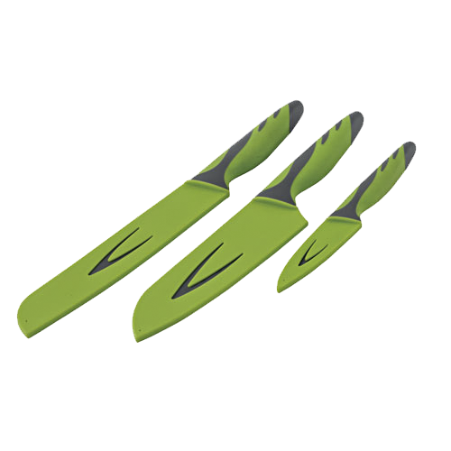 Messer-Set Grau-Grün (3 Messer)