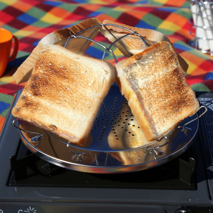 Camping Toaster aus Edelstahl