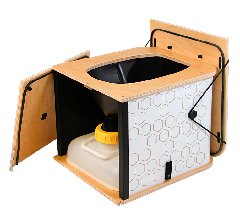 Hive two compact urine-diverting toilet