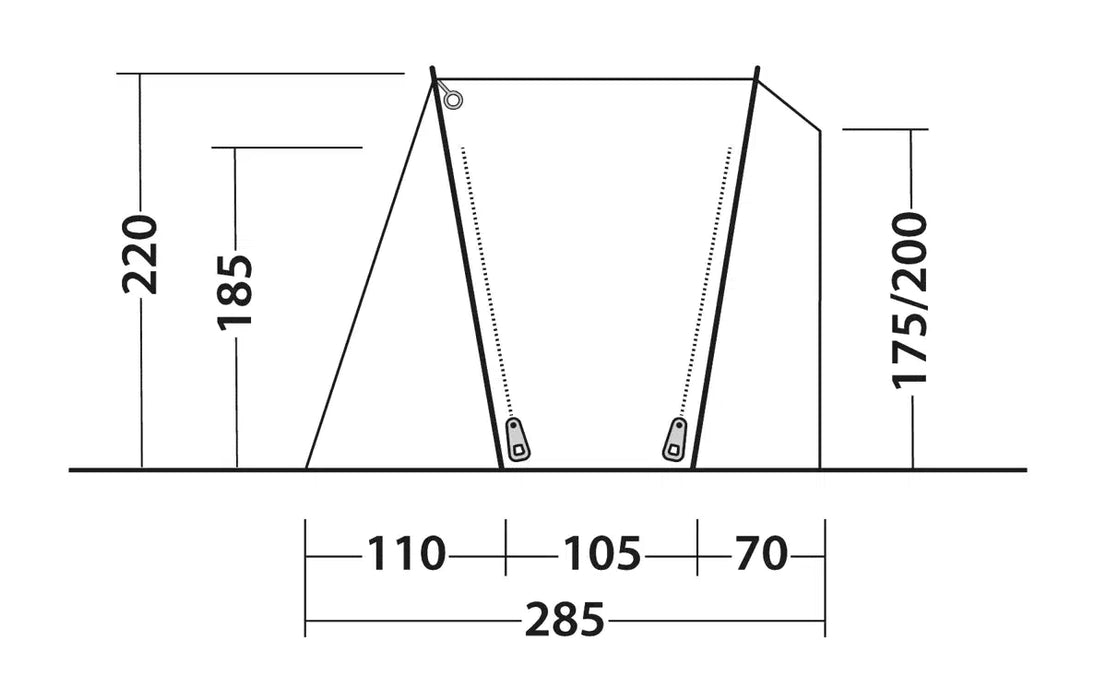 Outwell Desert Van Rear Awning