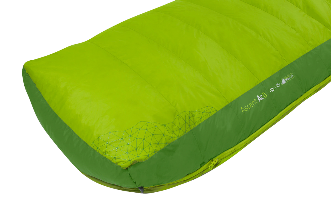 Comfortable down sleeping bag