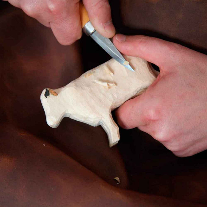 Swiss wood carving set cow "Linda"