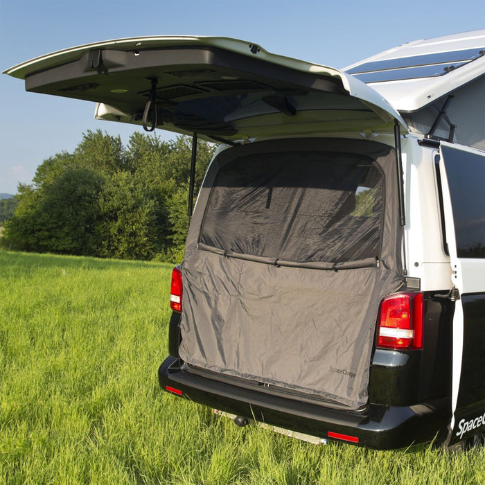 SpaceCamper mosquito net tailgate for VW T5, T6 and T6.1