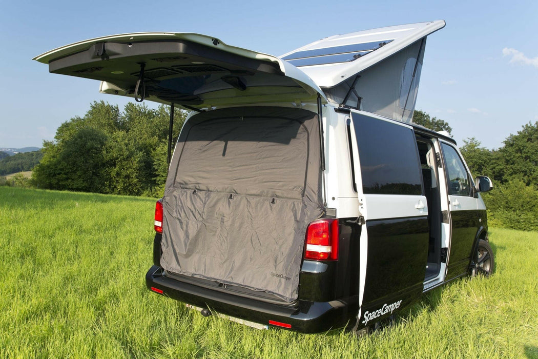 SpaceCamper mosquito net tailgate for VW T5, T6 and T6.1