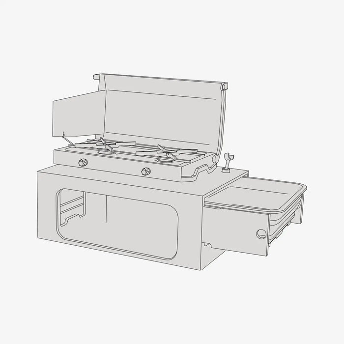 Cucina spaziale di SpaceCamper MODULAR per VW T7